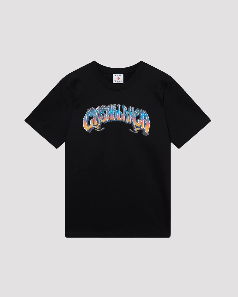 CASABLANCA T SHIRT MS25_JTS_001_ 29_EX_CE BLACK