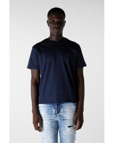 T-SHIRT AMI PARIS BFUTS035 724 430 NAVY