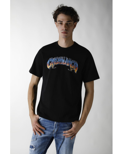 CASABLANCA T SHIRT MS25_JTS_001_ 29_EX_CE BLACK